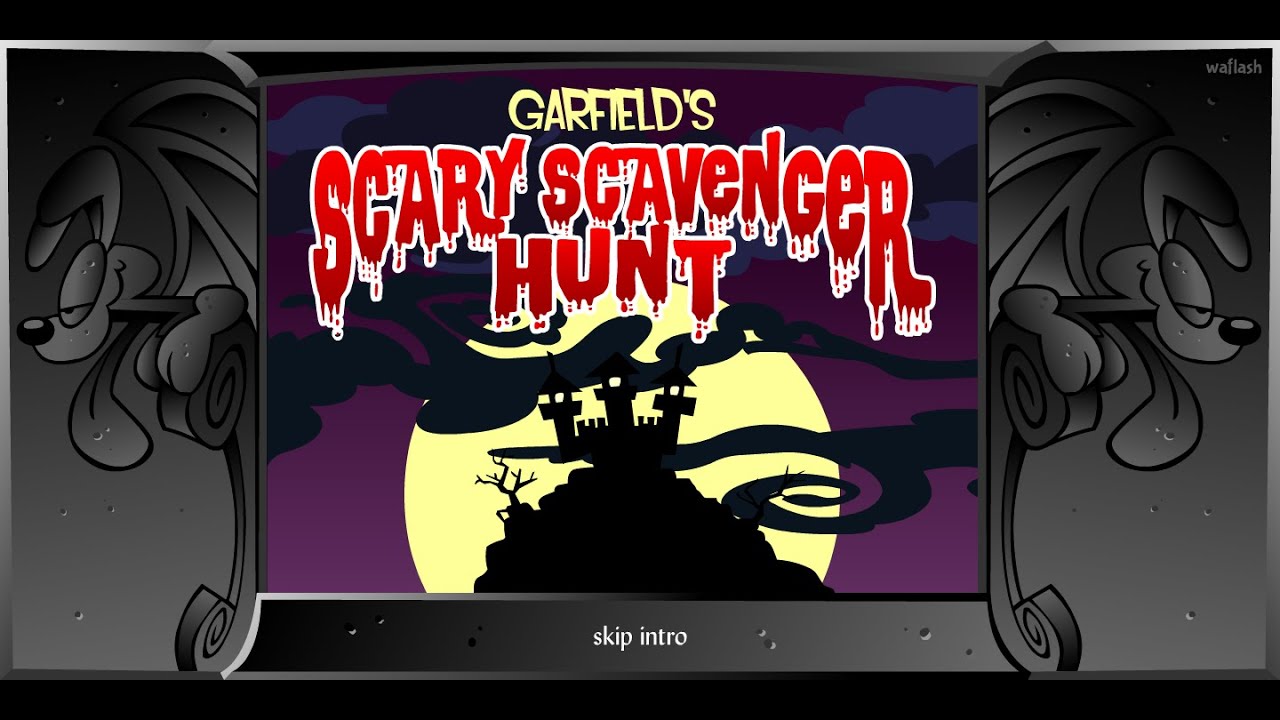 가필드의 스케어리 스캐빈저 헌트 (Garfield's Scary Scavenger Hunt) 플래시게임 공략