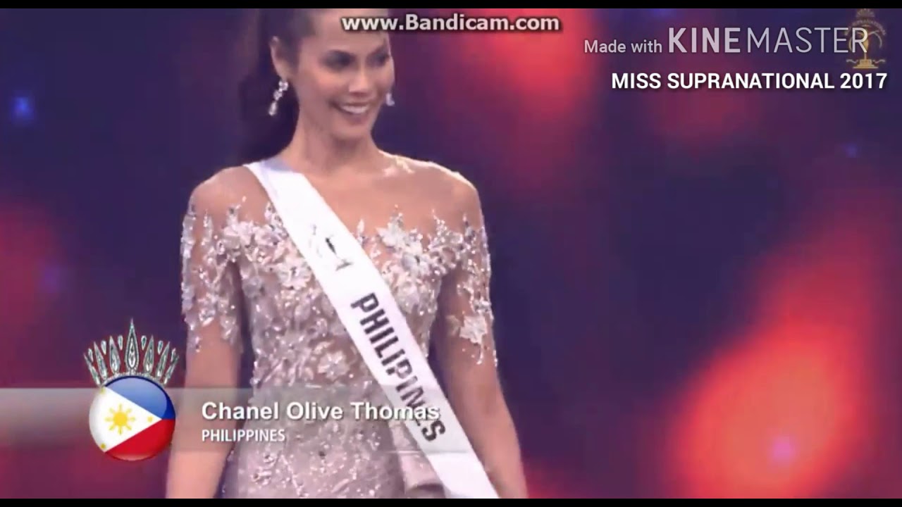 Miss Supranational 2017 Philippines Chanel Olive in Benj Leguiab IV evening gown