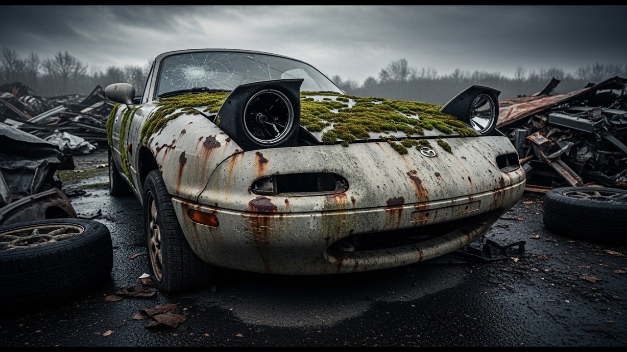 Abandoned Mazda MX 5 Miata Found in Ruins | Rusty Roadster Restoration