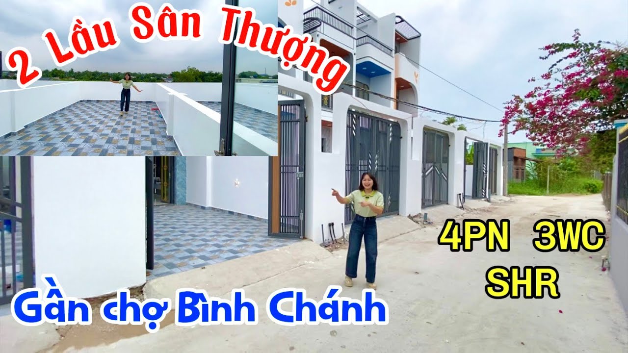 NHÀ 2 LẦU CÓ KHOẢNG SÂN THƯỢNG RỘNG Ở THÍCH LẮM😍😍 || Gần Chợ Bình Chánh - cách TL835B chỉ 200m 