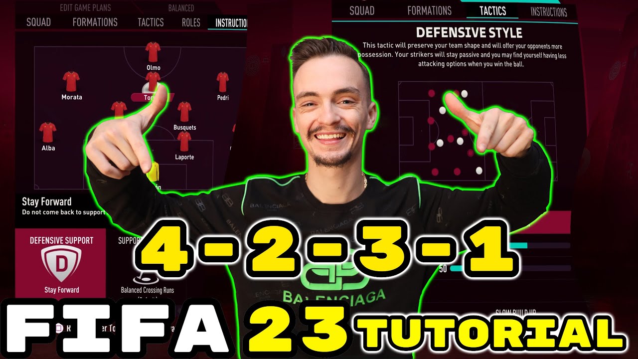 FIFA 23 - THE MOST OVERPOWERED FORMATION 4-2-3-1 NARROW TUTORIAL - BEST TACTICS & INSTRUCTIONS