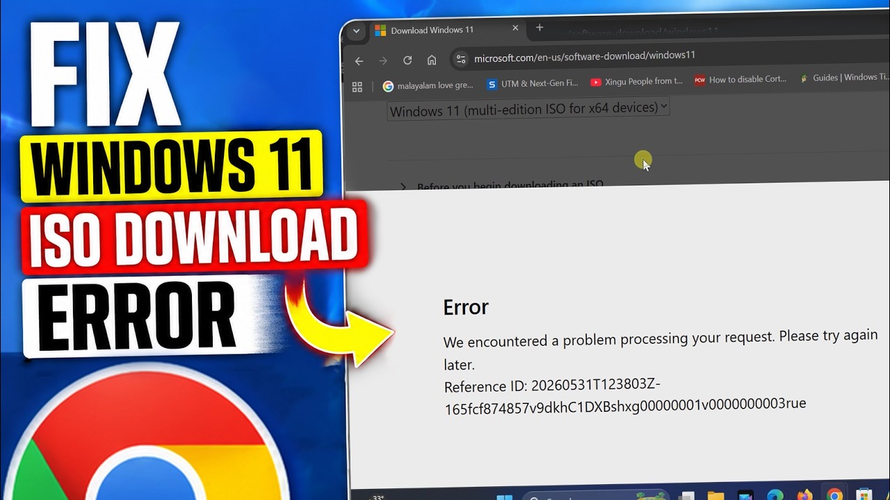 Fix Windows 11 ISO Download Error in Google Chrome