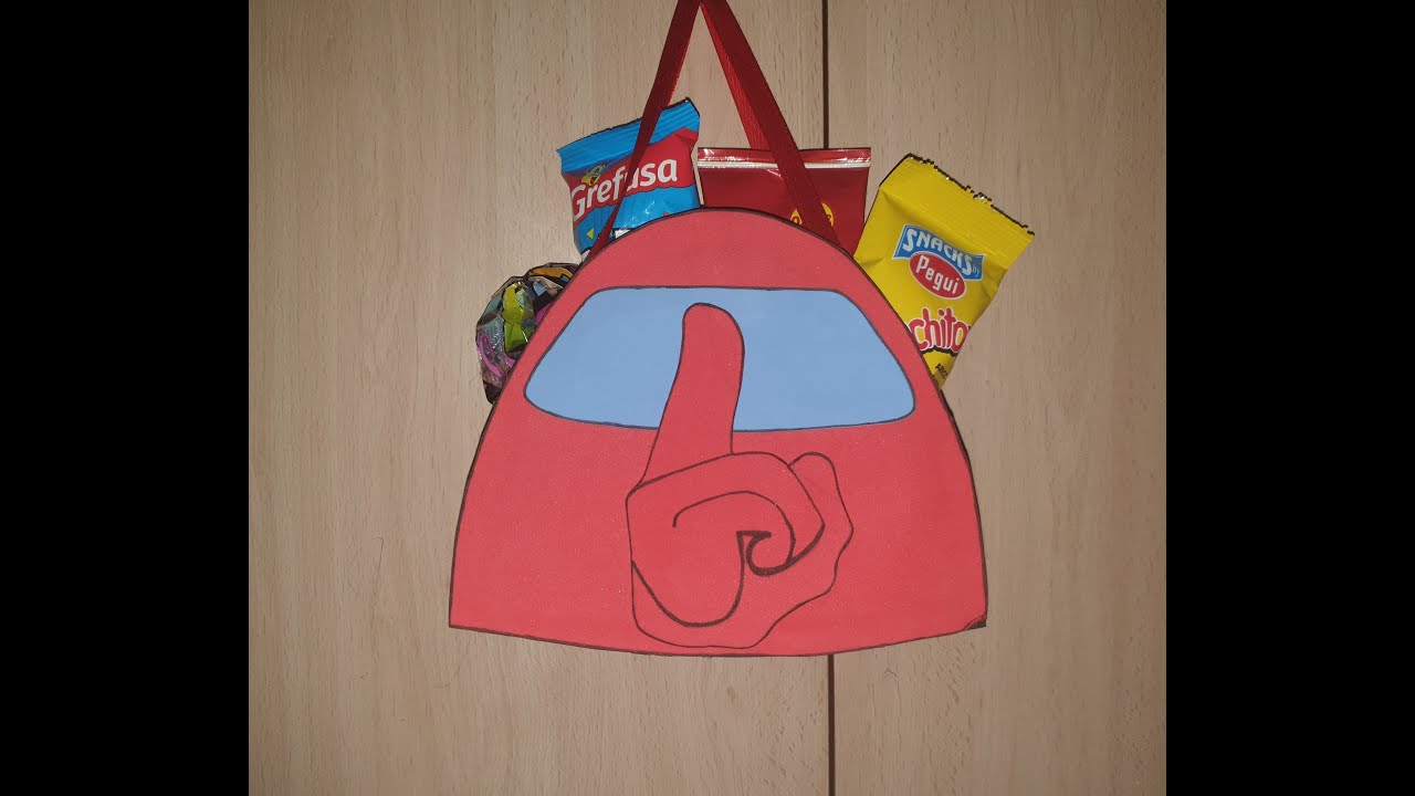 Bolsa De Chuches Para Cumpleaños - Goma Eva - Among-us