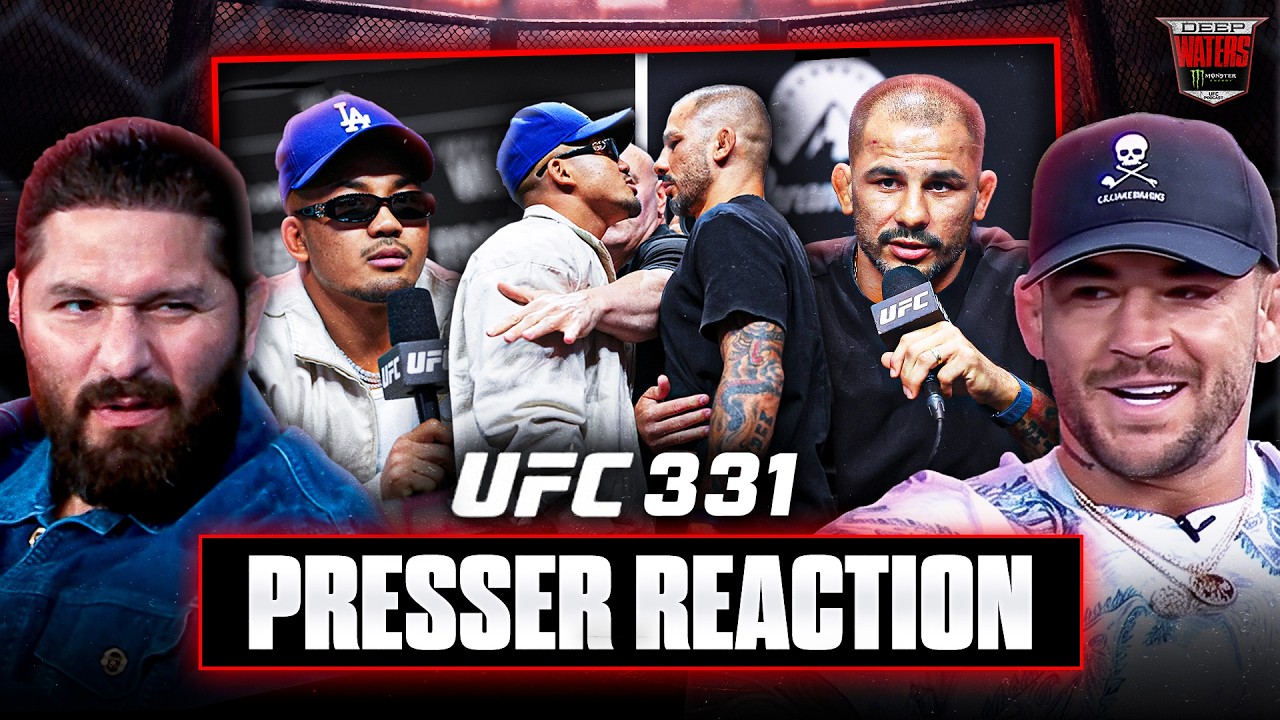 Joshua Van & Alexandre Pantoja get HEATED at UFC 331 Press Conference 😳 | Deep Waters reacts