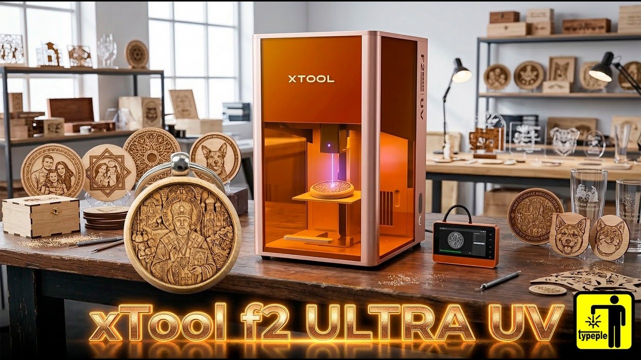 xTool F2 ULTRA UV - Гравировка 3D на дереве!