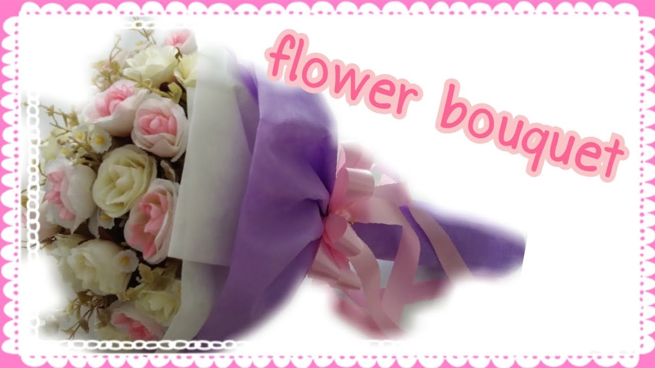 วิธีจัดช่อดอกไม้ทรงกลมอุปกรณ์น้อย/DIY Flower Bouquet