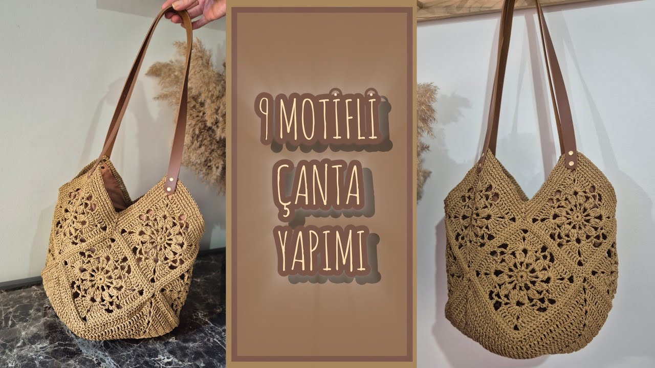 Motifli Pinterest Çanta Yapımı ✨️ #knittingbagmodels #motifçanta #crochet #kağıtipçantamodelleri 