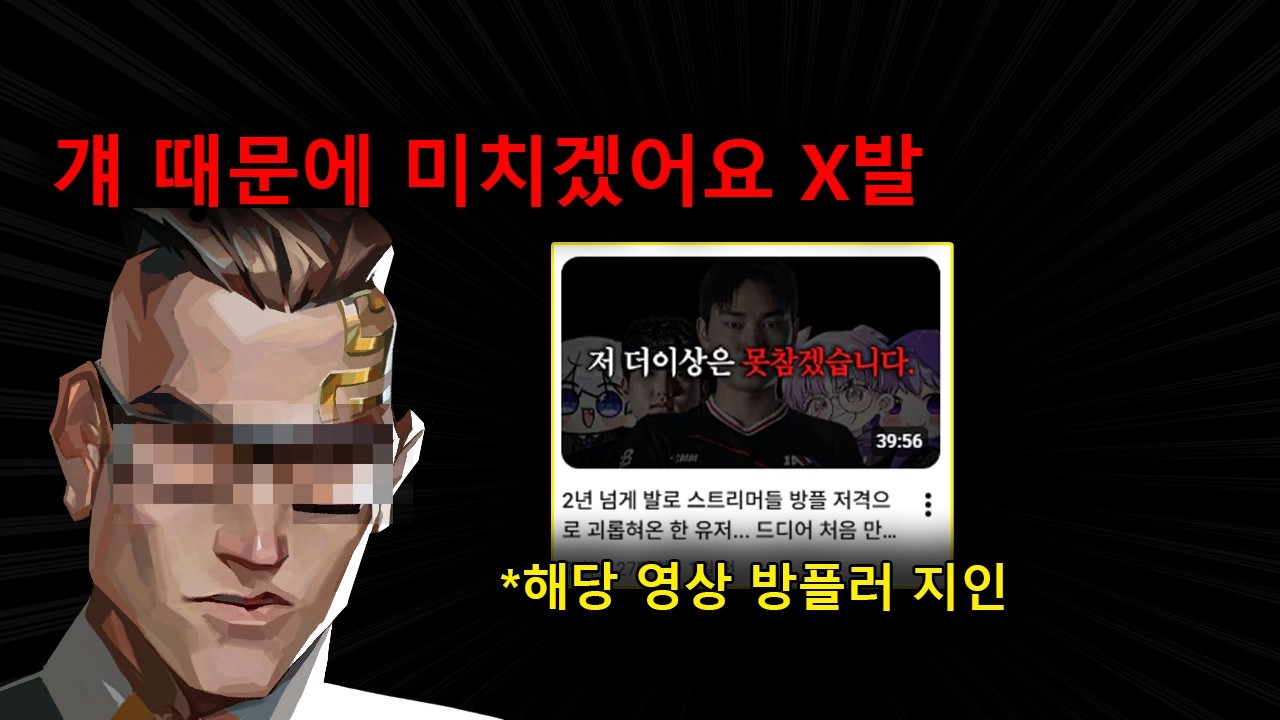 최근 논란중인 저격 방플러 지인을 만났습니다