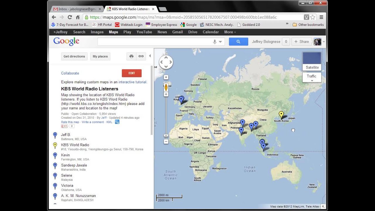 Adding Yourself to the KBS Listener Map on Google
