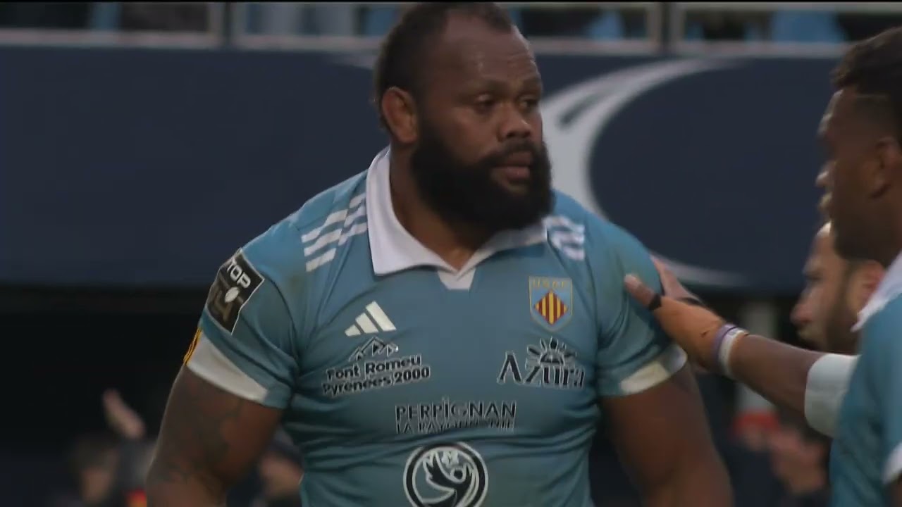 TOP 14 - Essai de Peceli YATO (USAP) - USA Perpignan - Stade Toulousain