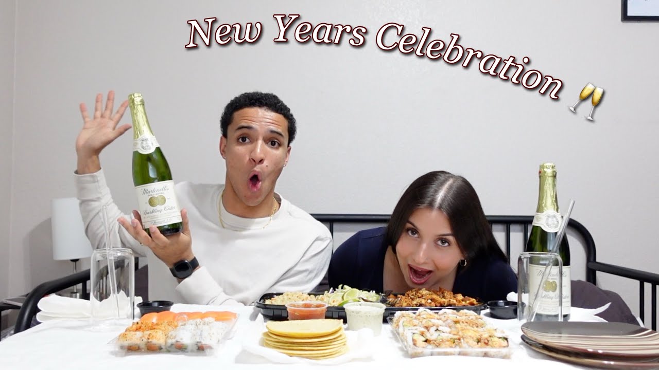 NO HANDS ALLOWED: Couples Mukbang, Sushi & Tacos, New Years Goals