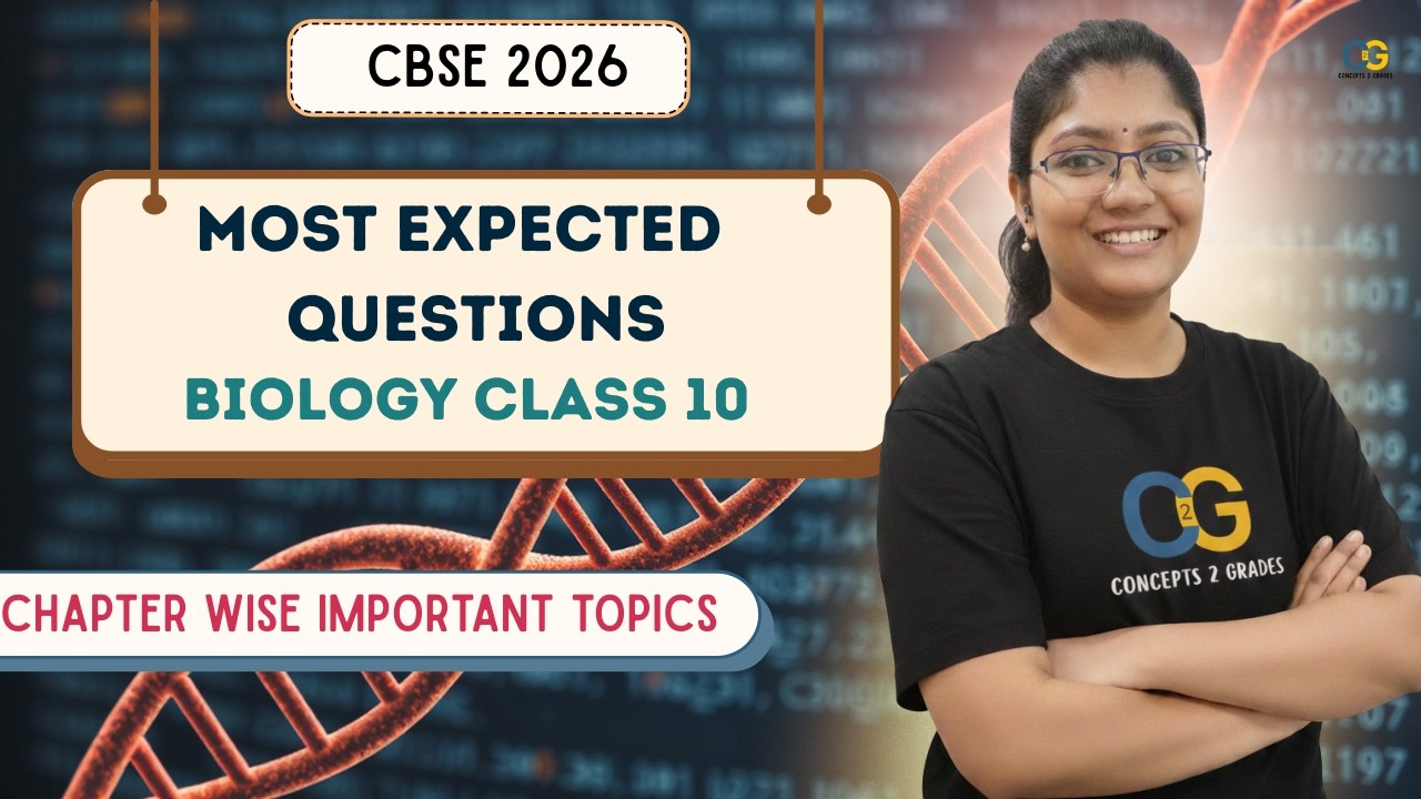 CBSE 2026 | Most Expected Questions | Biology Class 10 | Chapter Wise Important Topics