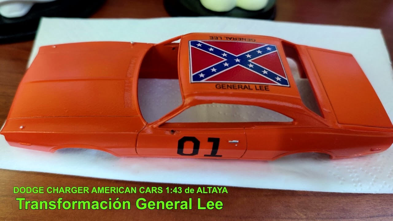 DODGE CHARGER de AMERICAN CARS 1/43 de ALTAYA TRANSFORMACIÓN  GENERAL LEE