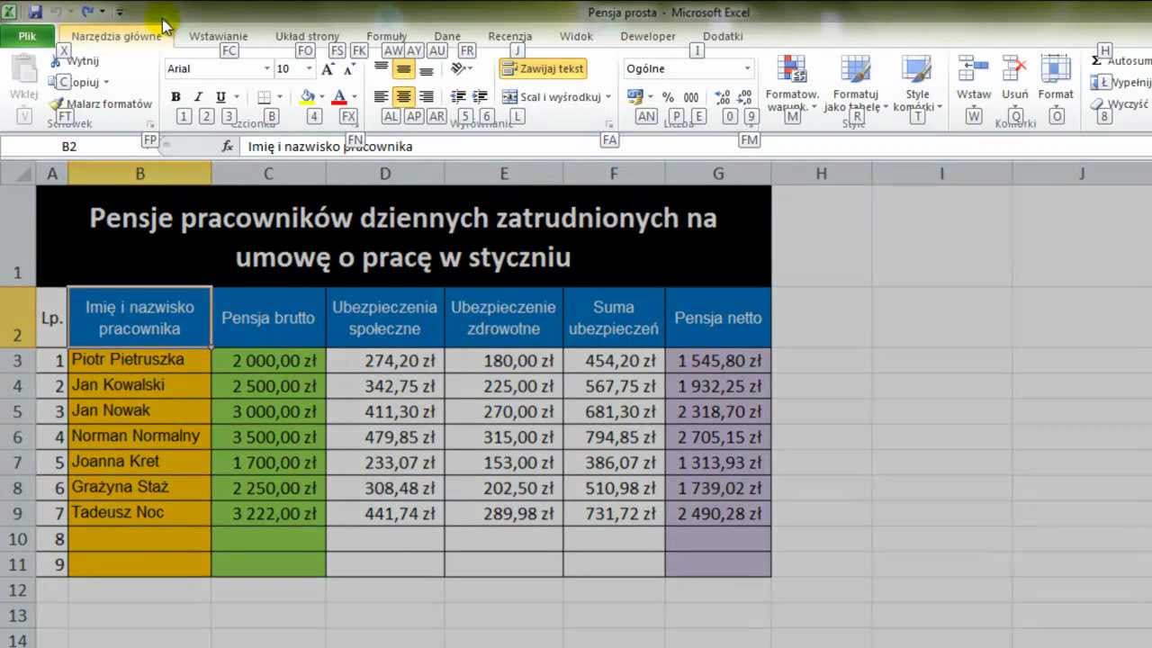 Kurs Microsoft Excel 2010 odcinek 30 - Dojście do opcji za pomocą klawiatury