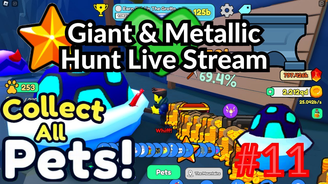 Roblox Collect All Pets | Hatching For Giant's & Metallic's (RARE) Part 11