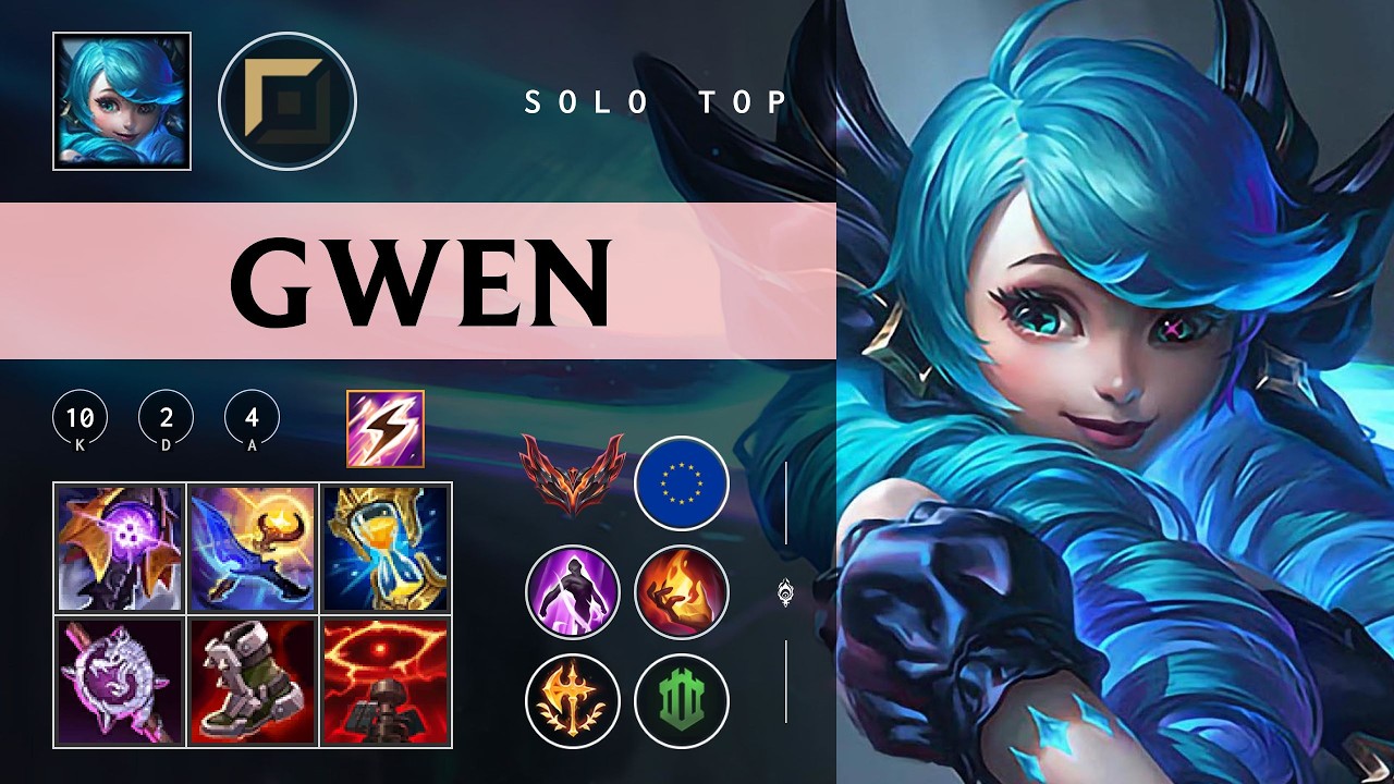Gwen Top vs Olaf - EUW Grandmaster Patch 26.04