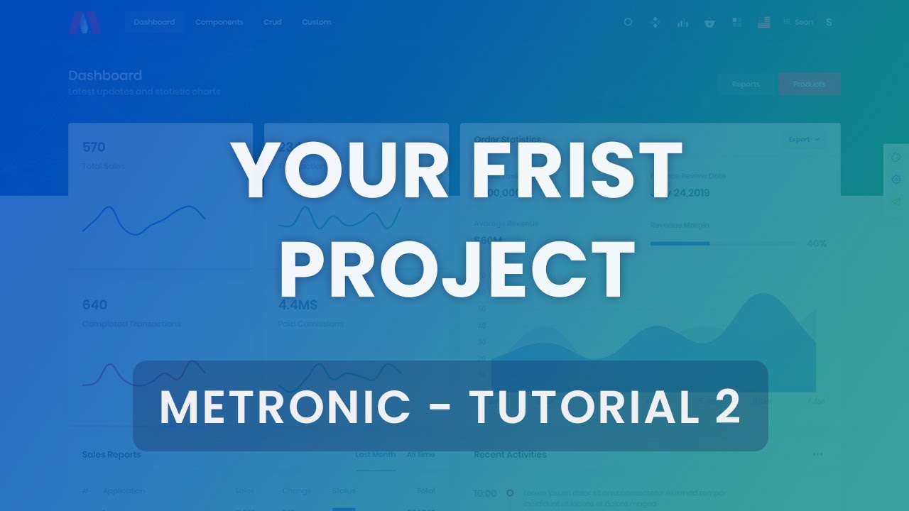 [Below v7.0] Your First Project Tutorial #2 - Metronic Admin Theme