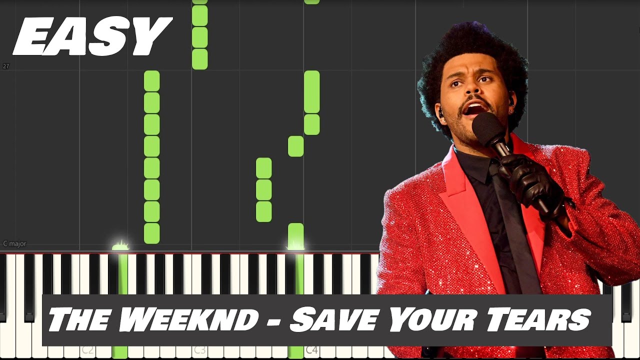 Como Tocar Facil | The Weeknd - Save Your Tears | Piano Tutorial | SLOW