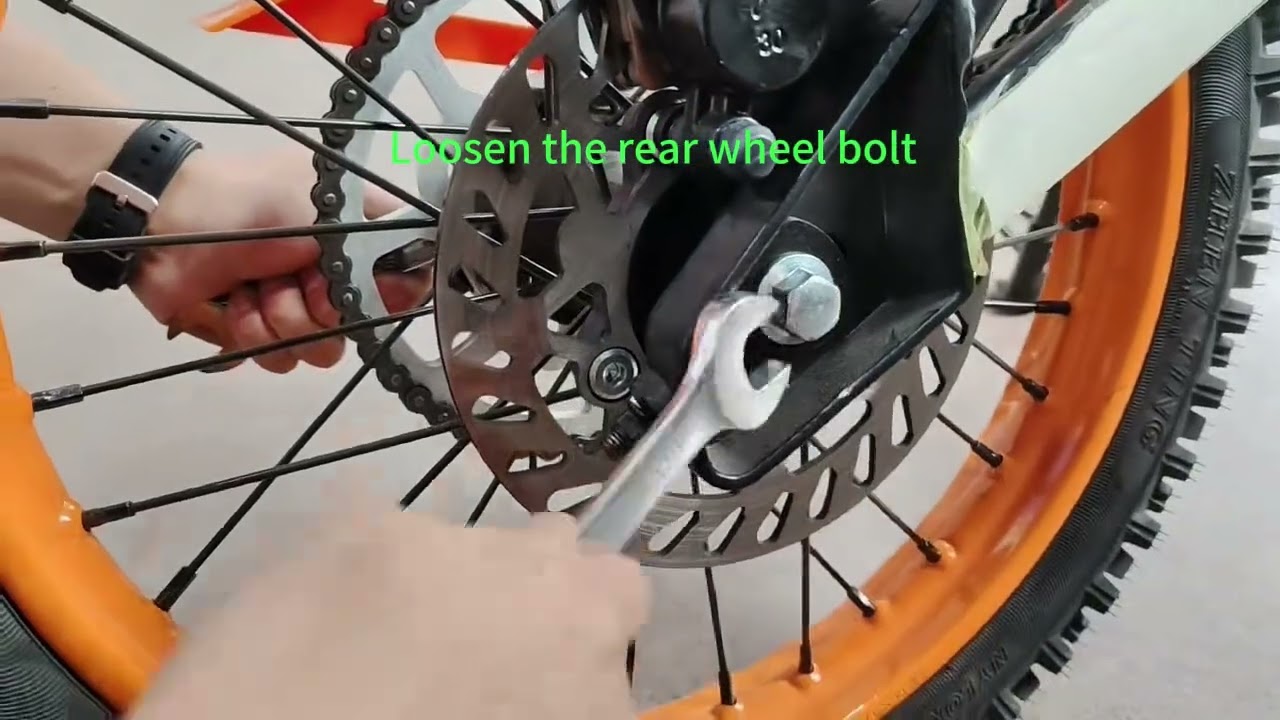 Xpro Electric Dirt Bike how to adjust chain tension