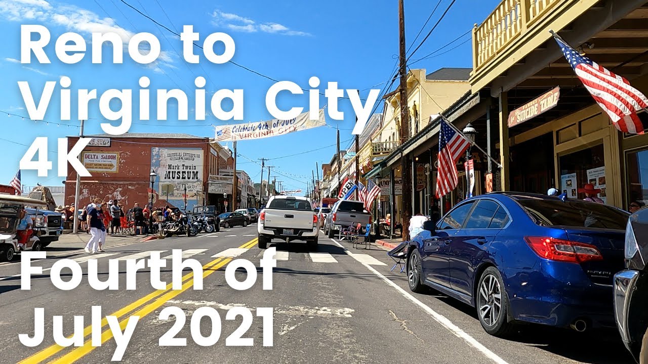 Reno, Nevada to Virginia City, Nevada Scenic Drive in 4K on the 4th of July, 2021