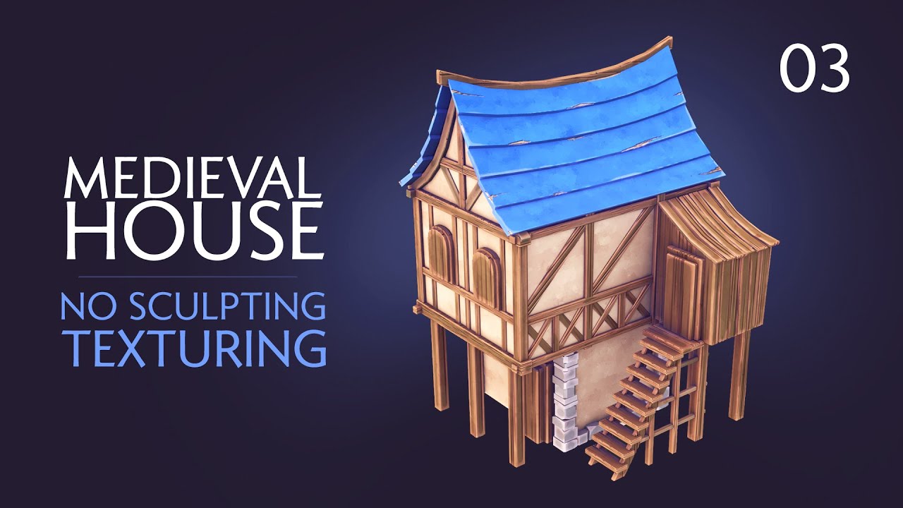 Stylised Medieval House in Blender 2.90 & Unity 2019 HDRP (PART 3) Blender 3d Game Asset | Low Poly