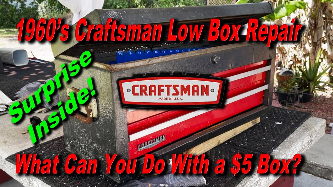 Fun 1960's Craftsman Two Drawer Tool Box Repair with a Surprise Inside
