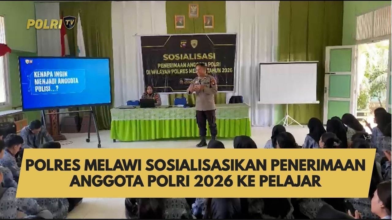 POLRES MELAWI SOSIALISASIKAN PENERIMAAN ANGGOTA POLRI 2026 KE PELAJAR