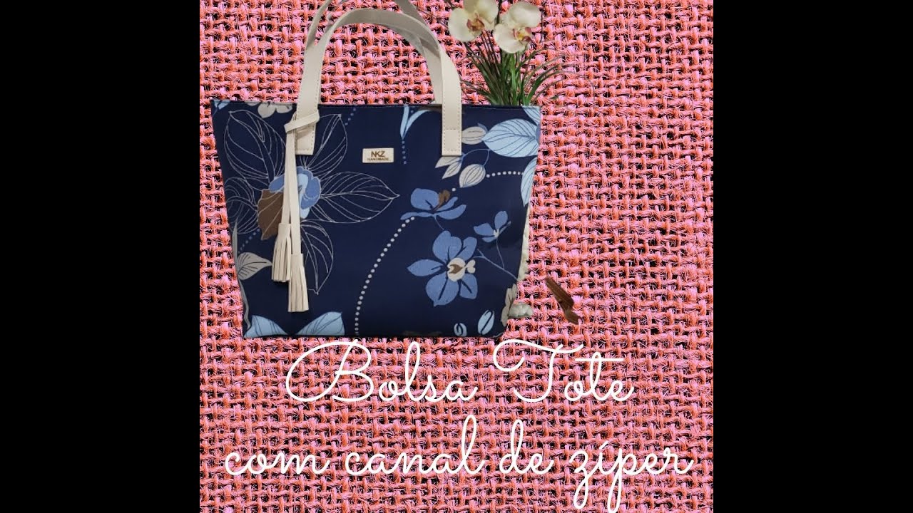 Bolsa Tote com canal de zíper