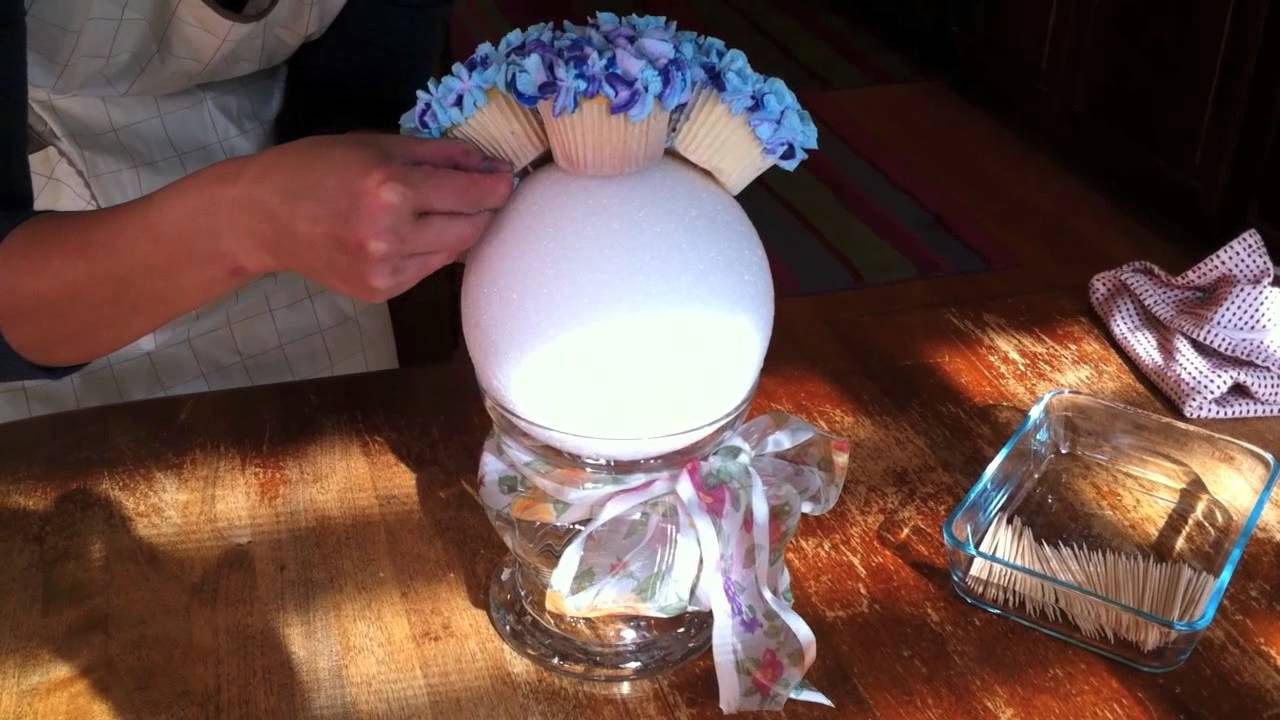 Hydrangea Cupcake Bouquet