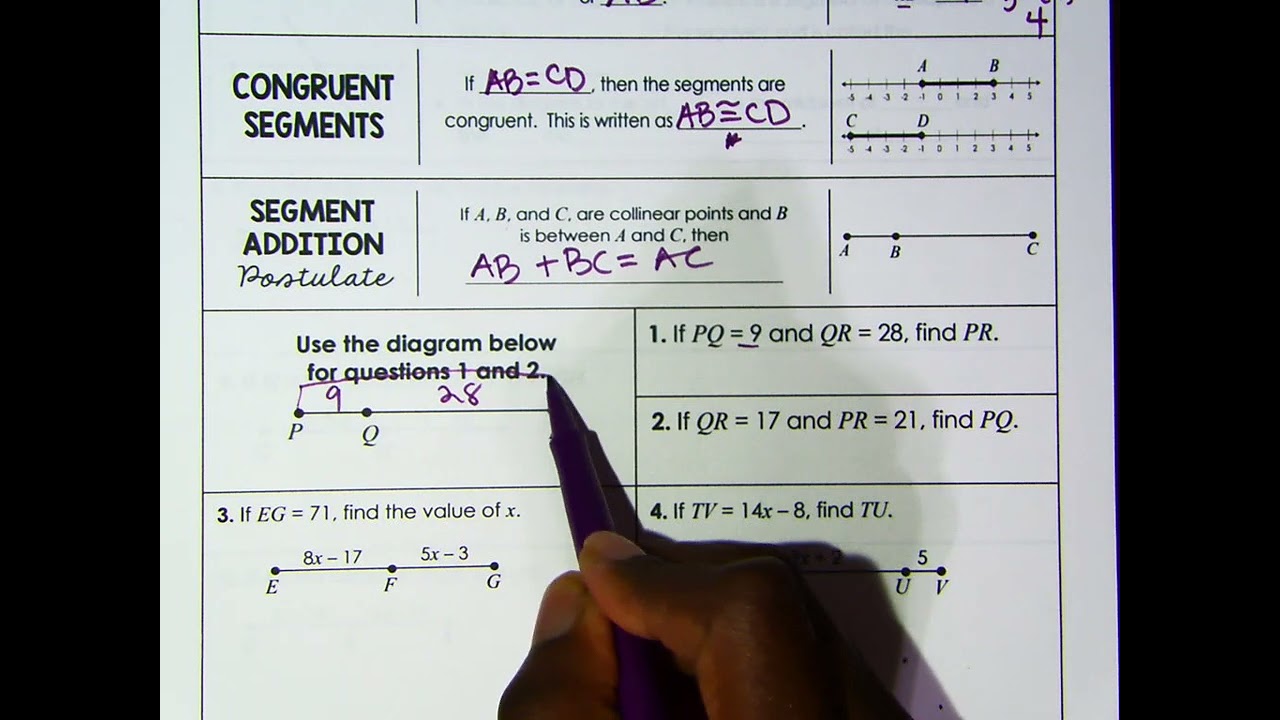 Point Line Plane and Segments