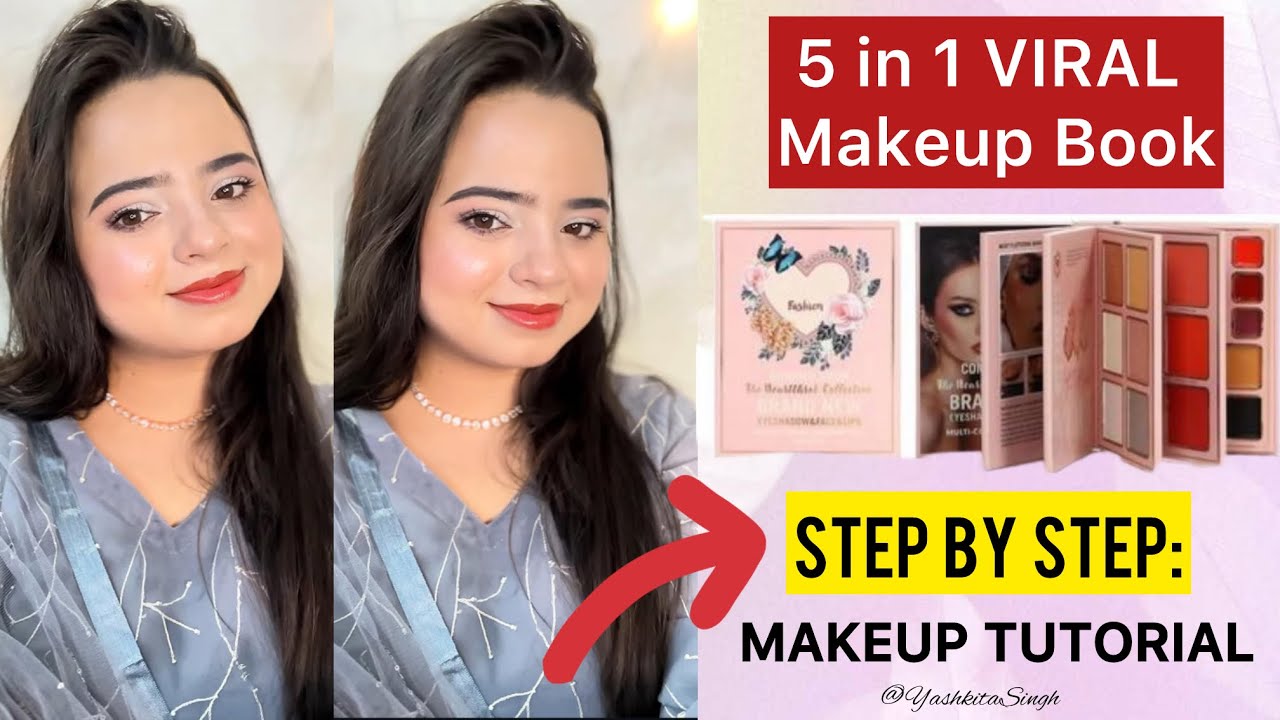 VIRAL 5 in 1 MAKEUP BOOK REVIEW‼️Step By Step Makeup Tutorial😱 @YashkitaSingh