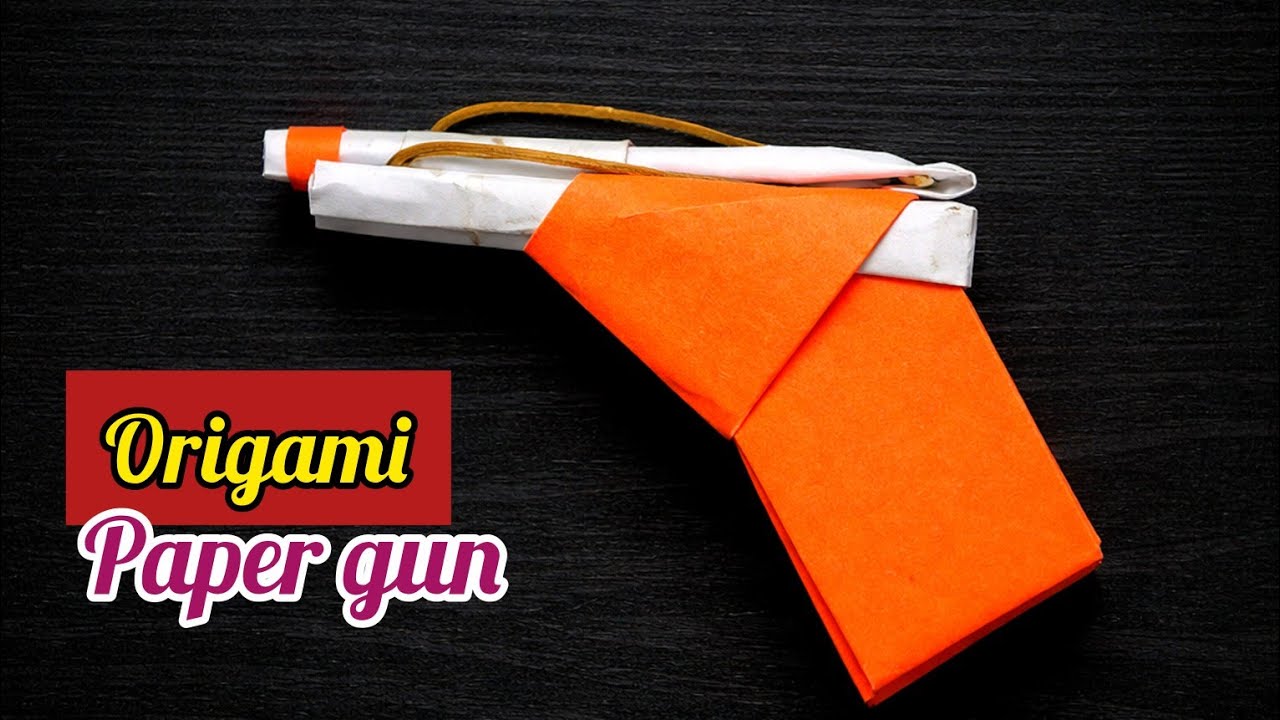 How to make a origami paper gun | Origami paper gun | Easy craft ideas |