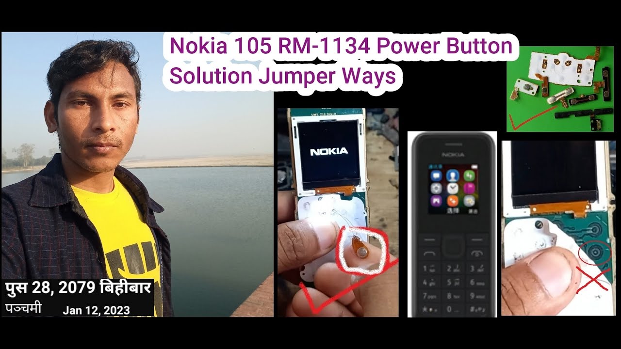 Nokia 105 RM-1134 Power Button Solution Jumper Ways
