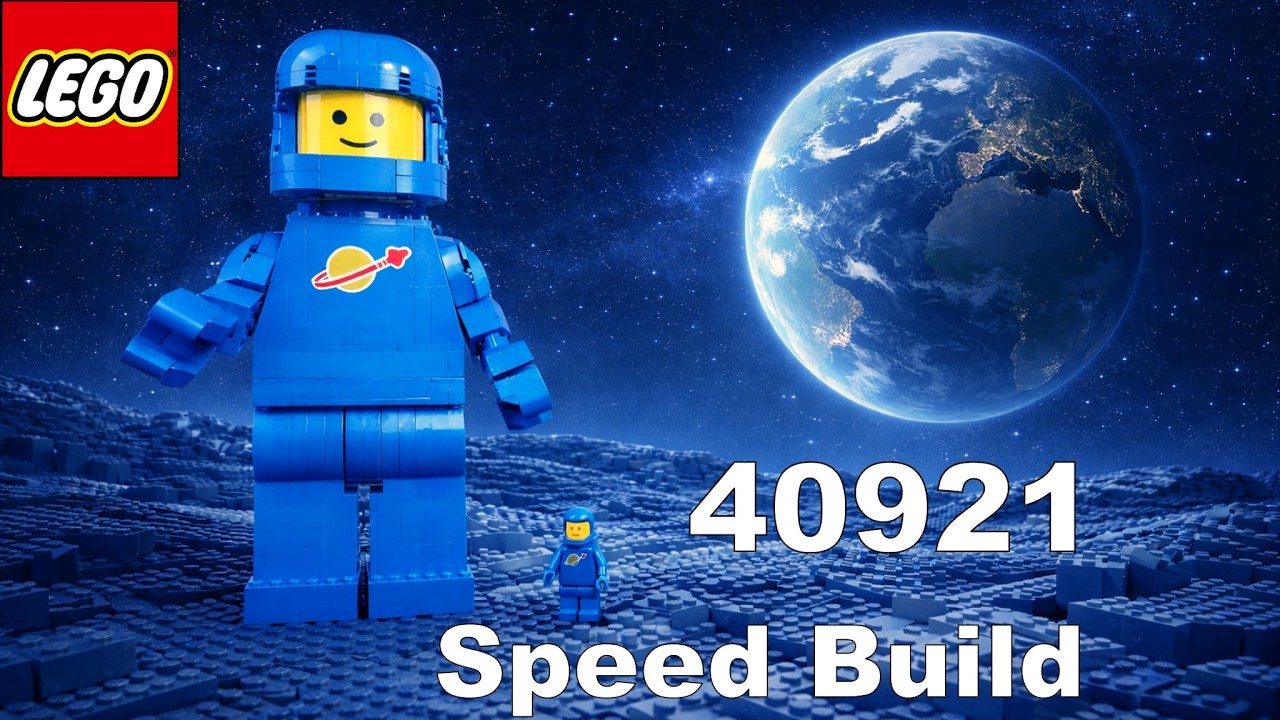 LEGO 40921 | Up-Scaled Blue Astronaut Minifigure | Speed build | 4K