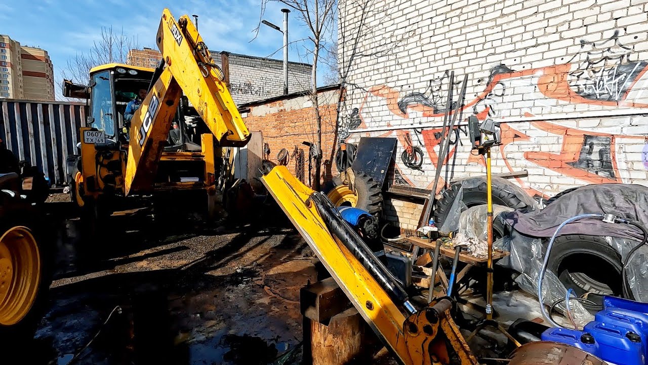 Самый легкий метод демонтажа телескопа!Замена направляющих телескопа JCB 3CX.Советы по обслуживанию!