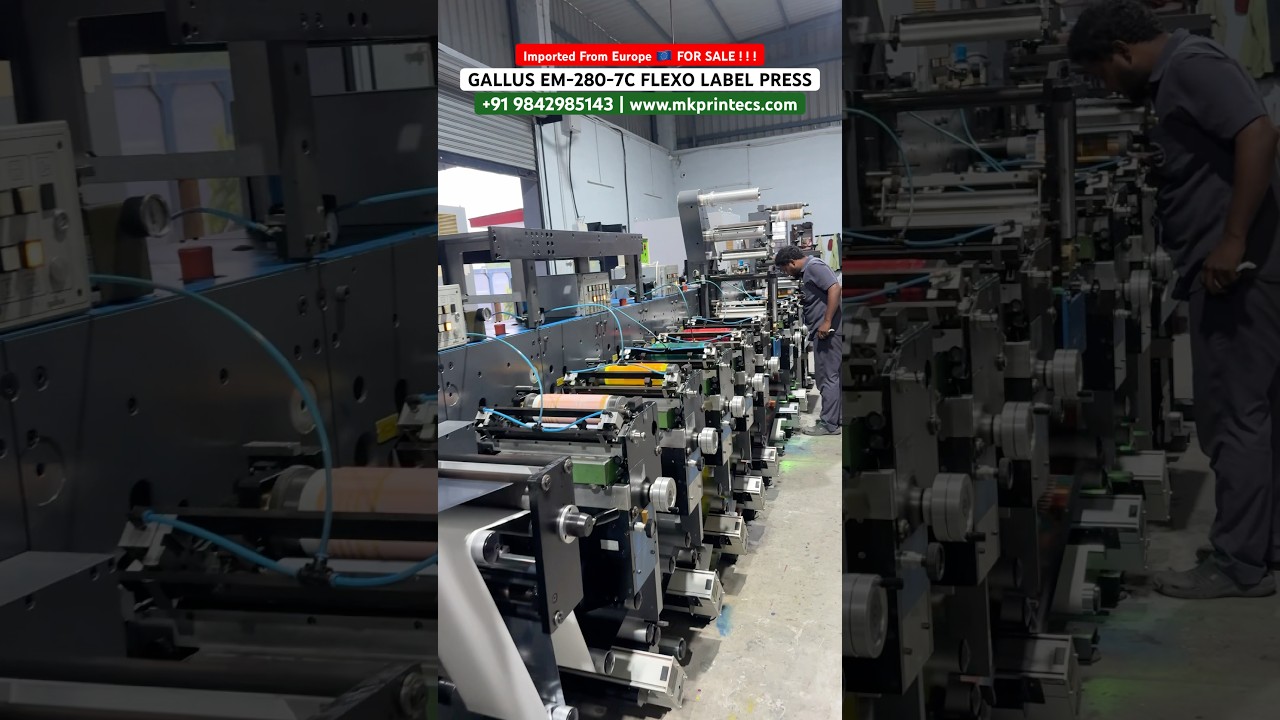 ARSOMA GALLUS EM-280-7C FLEXO ROTARY LABEL PRINTING MACHINE - FOR SALE | MK PRINTECS | 09842985143