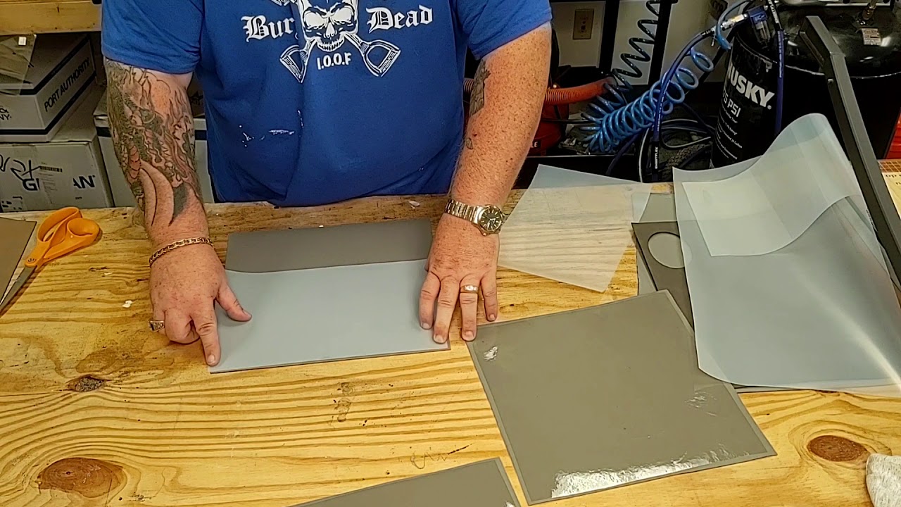 Adding adhesive to leatherette
