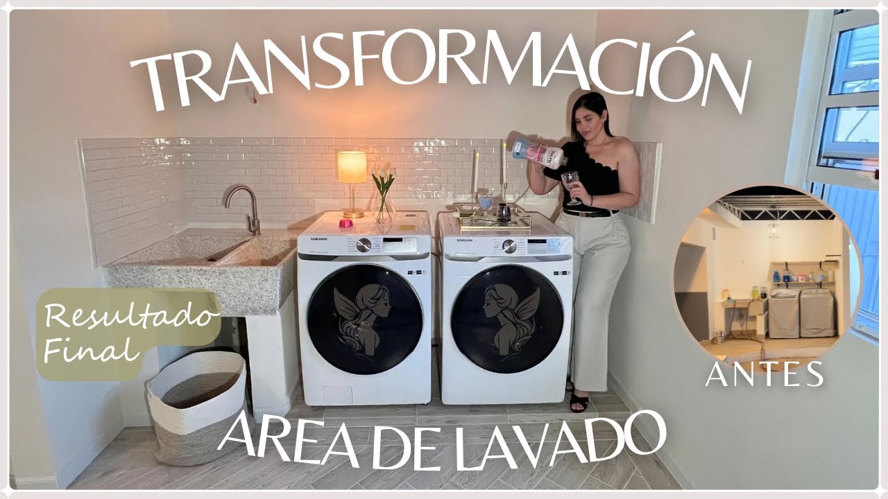 TRANSFORMACIÓN ÁREA DE LAVADO ✨ REMODELACIÓN DE MI CASA 🏠 MEJORA DE LAVANDERÍA #asmr #home #luxury