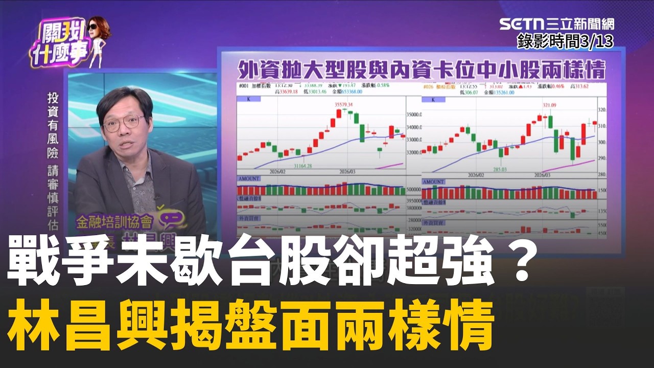 戰爭未歇台股卻超強？林昌興揭盤面兩樣情：大型股被壓抑、小型股成搶短主戰場│陳斐娟 主持 │20260315│關我什麼事