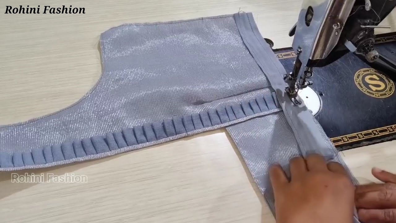 Frill blouse design | Ruffle blouse design | Cutting and stitching back neck design