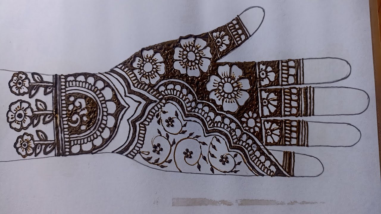 Simple and easy mehndi design🌿 || step by step mehndi design for beginners