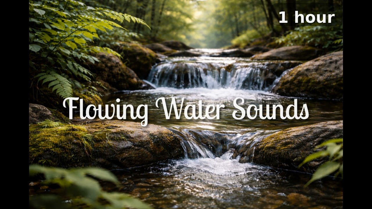 Deep Swift Flowing Water White Noise | Real Gentle Stream for Deep Sleep | 1 Hour