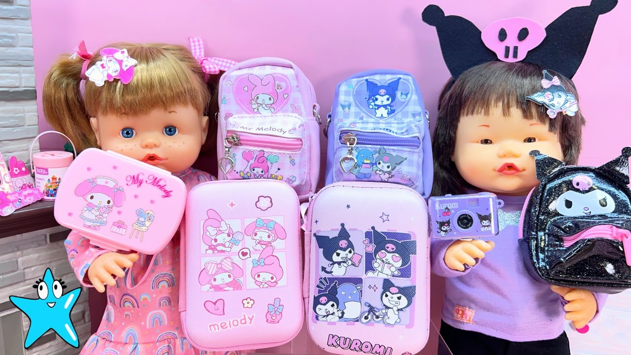 👧ANI y ONA👧🏻 KUROMI vs MY MELODY ¿Quién gana? Con tantos accesorios y maletas kawaii🌈💖