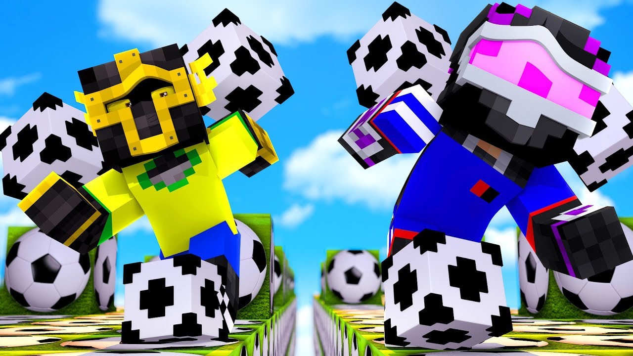 CARRERA DE LUCKY BLOCKS DE FÚTBOL EN MINECRAFT