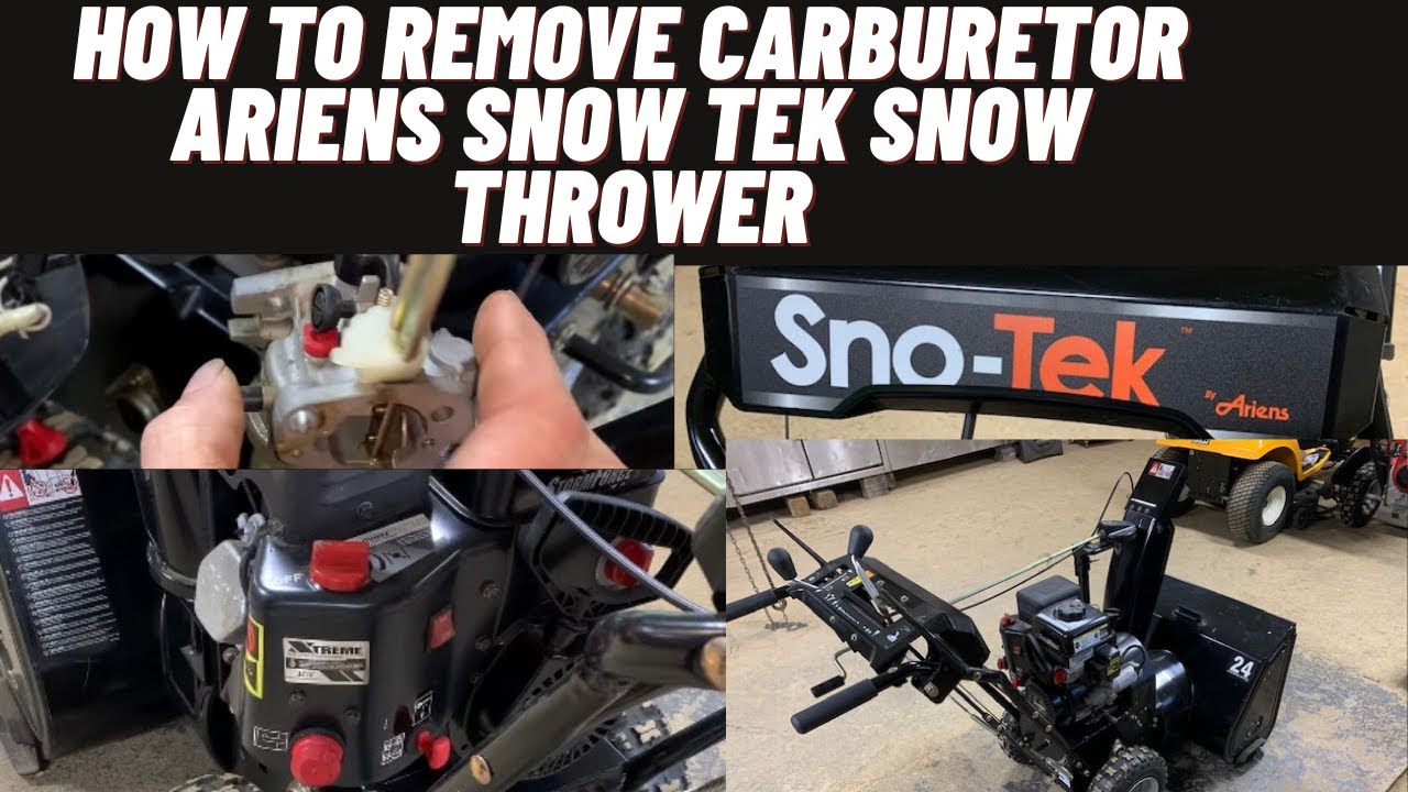 Как снять карбюратор снегоуборщика Ariens Sno Tek