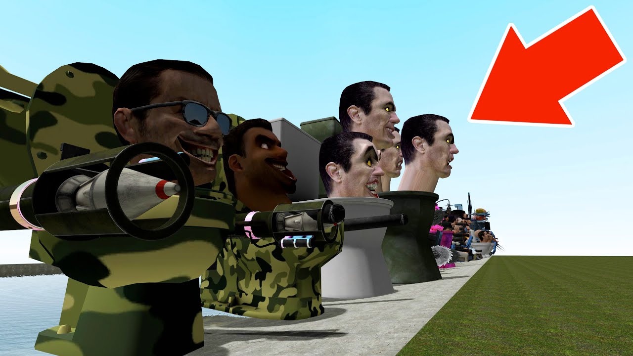Spartan Kicking All New Skibidi Toilets Memes in the Giant Water Pit #193 - Garry's Mod