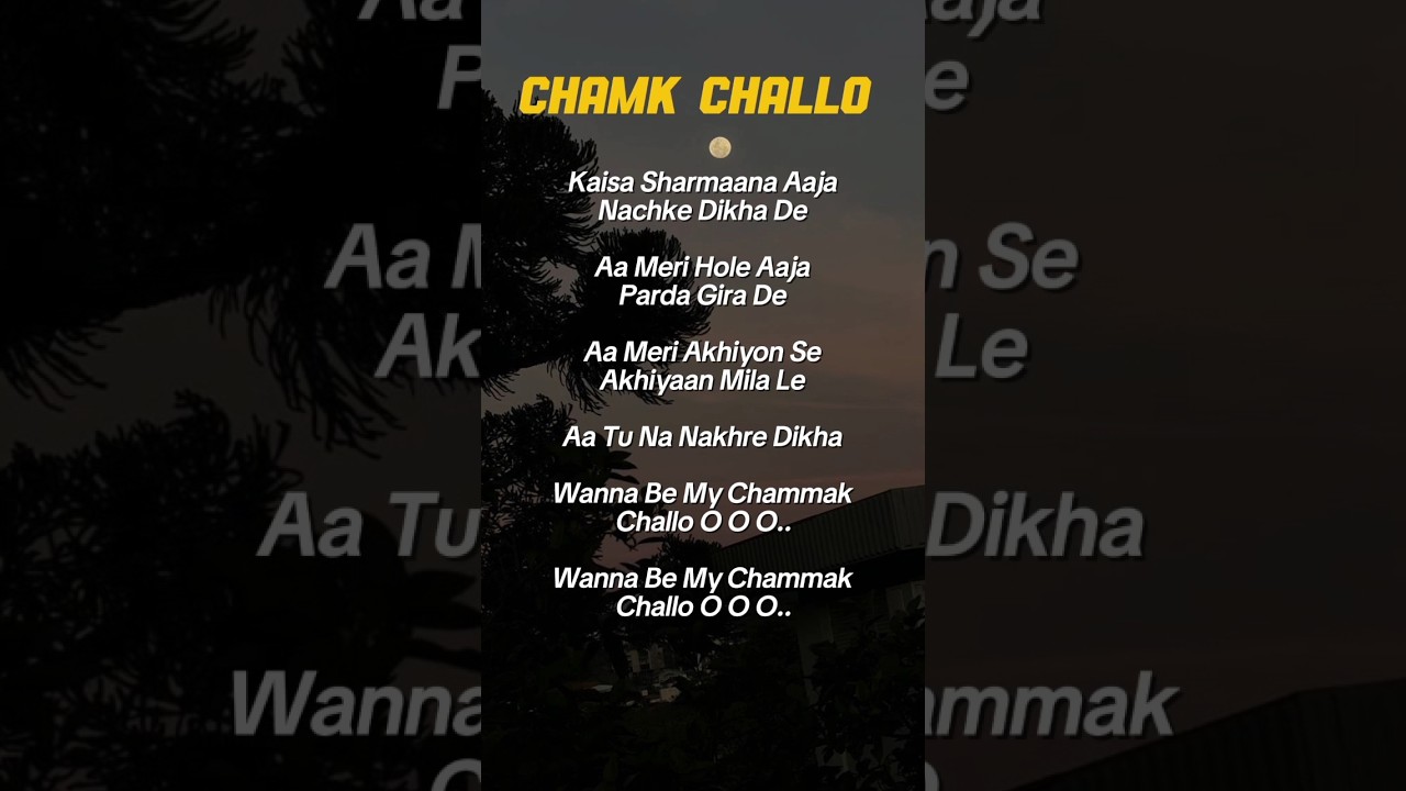 TRY WITH YOUR OWN VOICE 🤍- CHAMK CHALLO SONG LYRICS🎶#song#lyrics#songlyrics#trywithyourownvoice