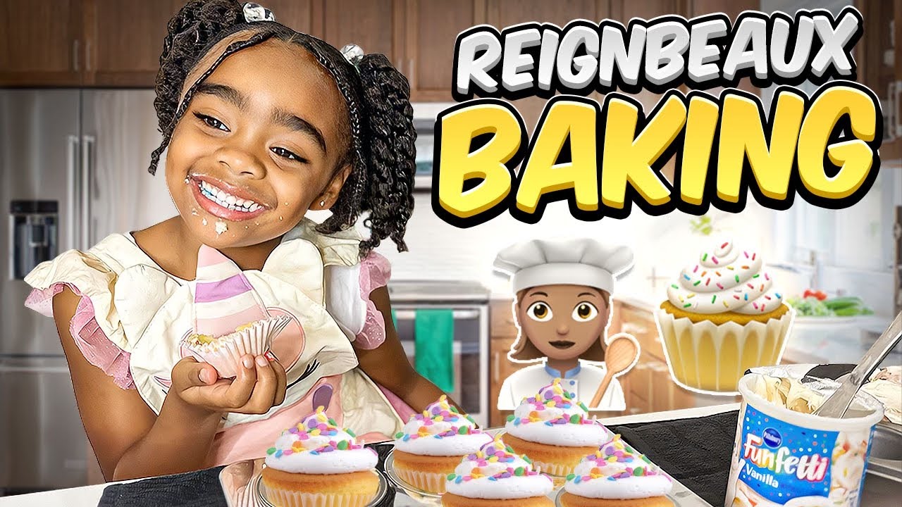 Baking Rainbow Cupcakes with Reignbeaux.🧁💕