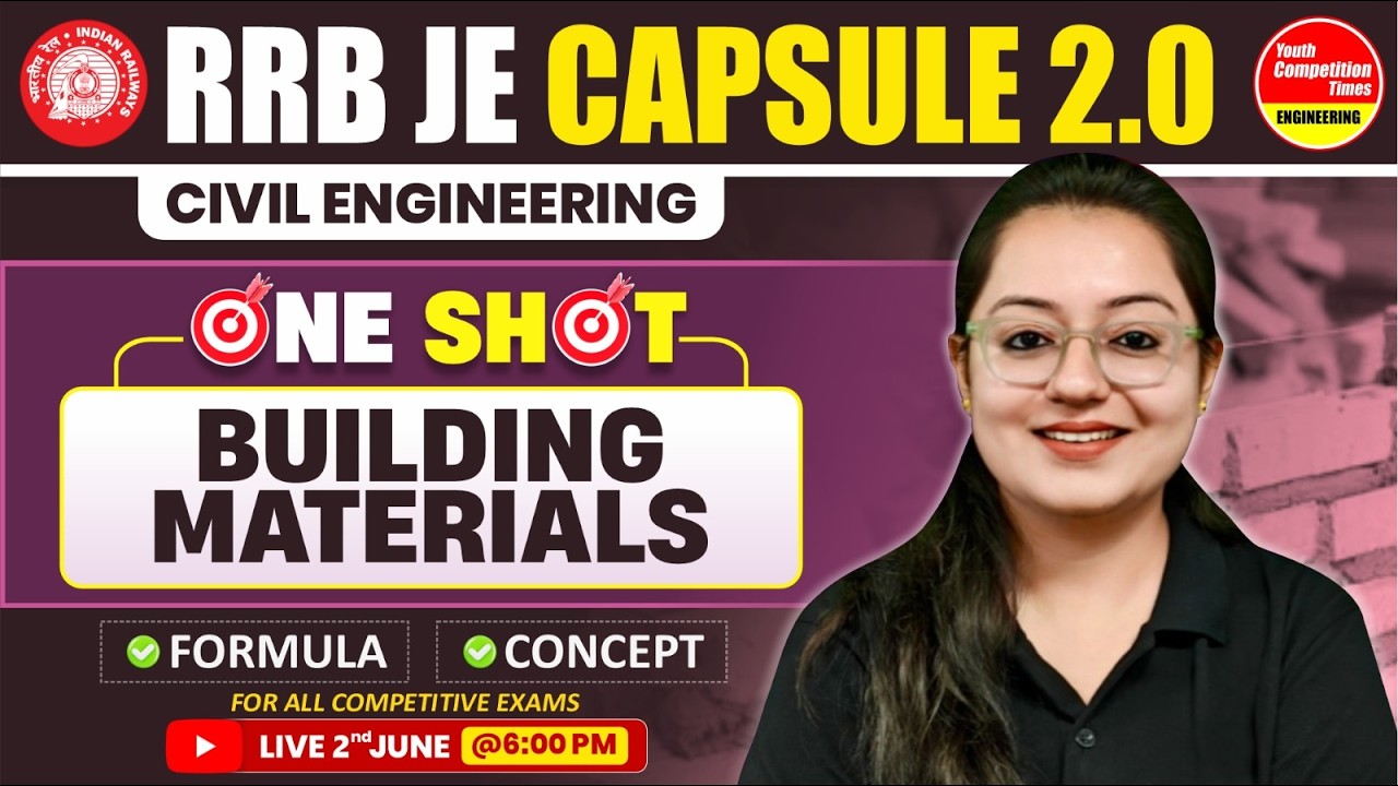 Building Materials | One Shot | RRB JE 2025 CBT2 | Civil Engineering | Harshna Verma