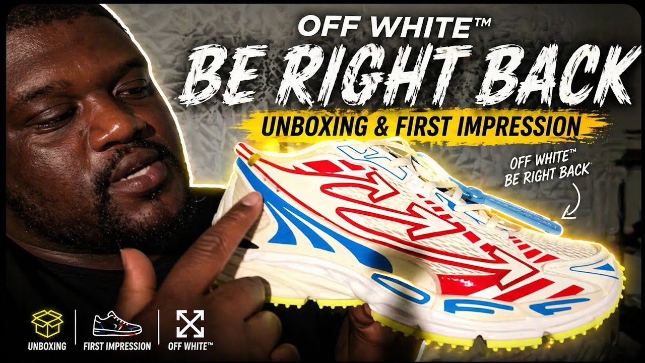 OFF WHITE &ldquo;Be Right Back&rdquo; Sneakers UNBOXING & First Impressions 🔥